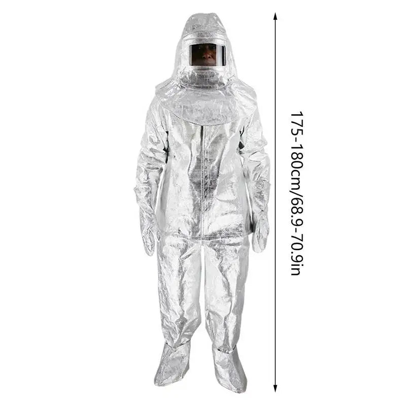 Fire Protection Suit Fire Resistant Suit Thermal Radiation 500 Degree Heat Resistant Aluminized Anti-scalding Suit home supplies
