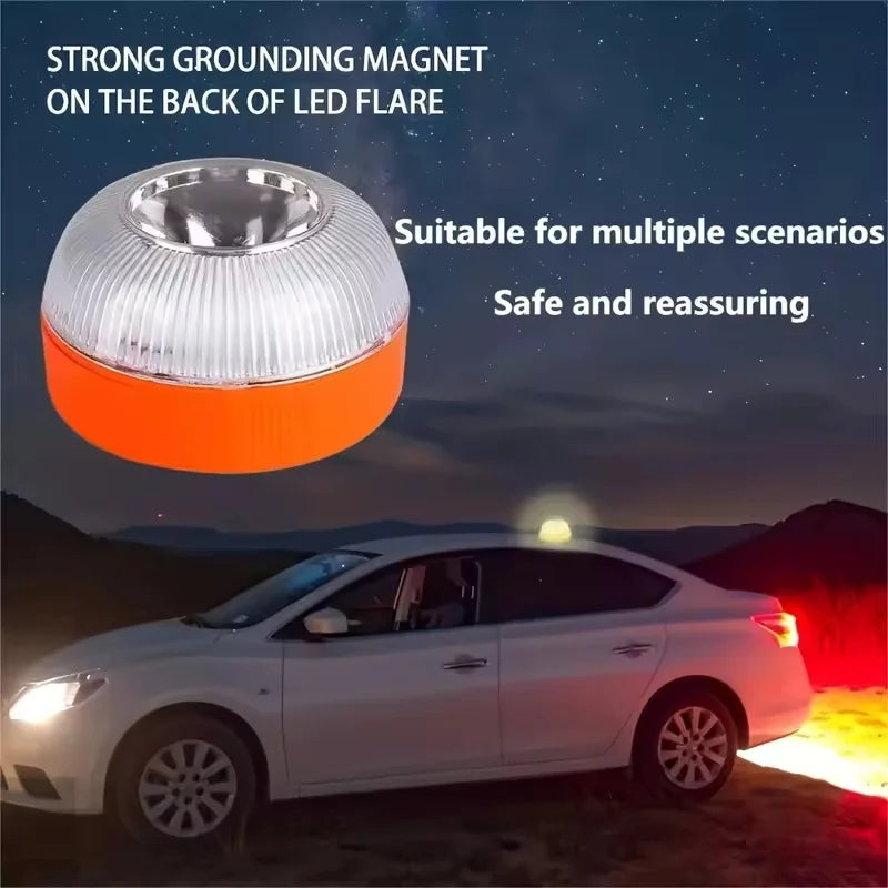 NEW Arrivals Led Car Emergency Light V16 Flashing Light Magnetic Induction Road Accident Light Portable Strobe Warning Light
