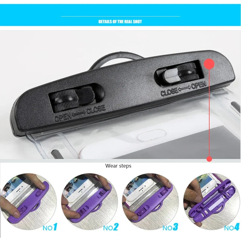 NEW Floating Airbag Waterproof Swim Bag Phone Case For iPhone 11 12 13 14Pro Max Samsung S23 S22 Xiaomi 13 Huawei P30 20 Lite Cover