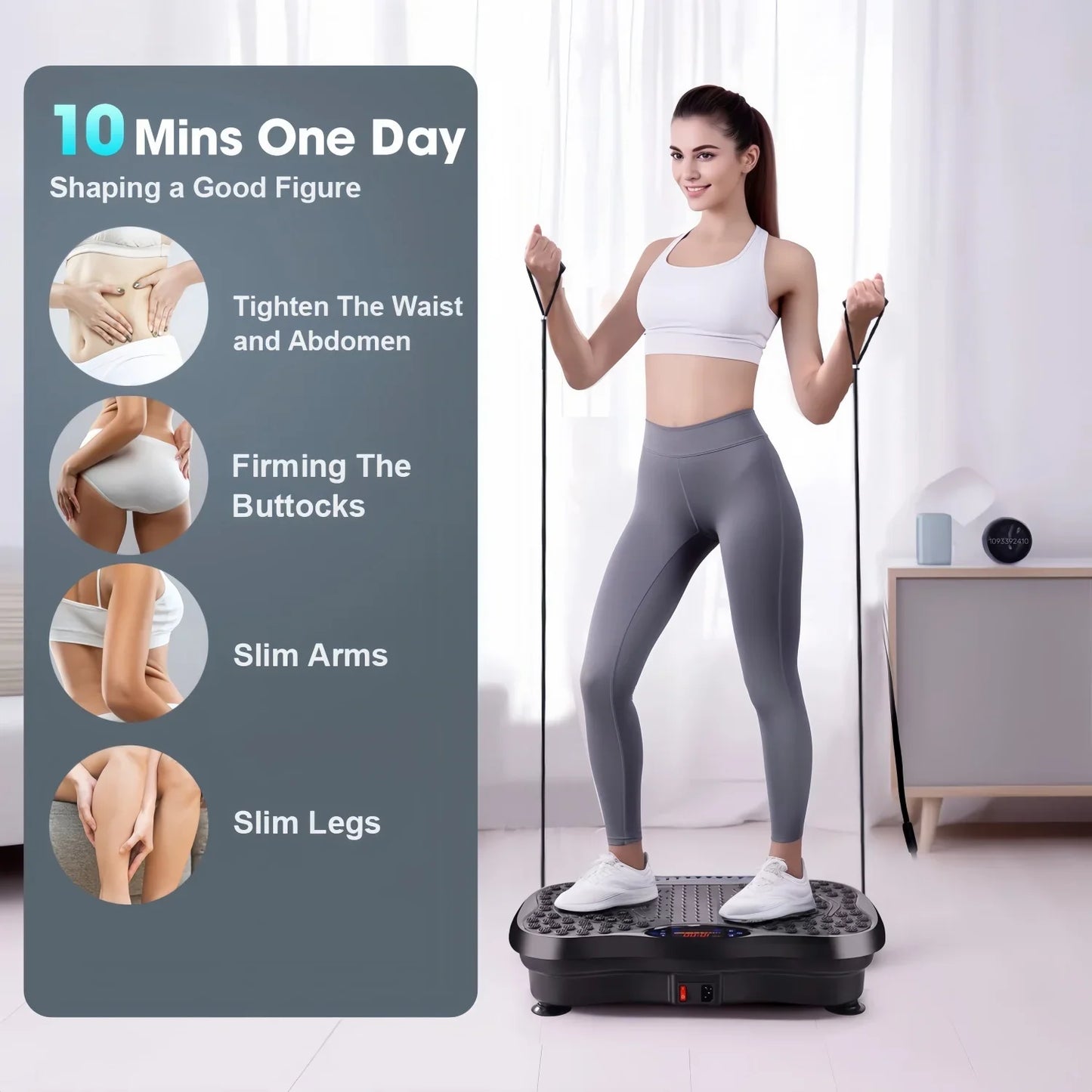 NEW Arrivals 4 Colors Bluetooth Vibration Plate Exercise Machine with Remote Control, Whole Body Yoga Workout Vibration Platform, Lymphatic Drainage Home Training Machine