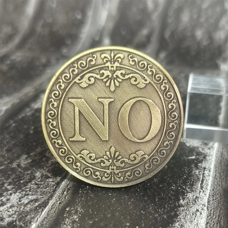 NEW 1PC Bronze Yes or No Commemorative Coin Souvenir Non-Currency Coins Game Prop Challenge Coins Collection Decoration Crafts