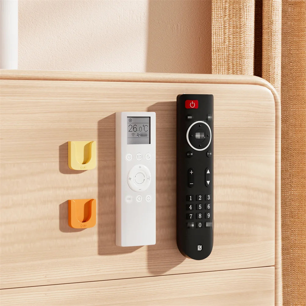 NEW 6PCS Set Remote Control Magnetic Hook Lock, Adhesive Wall Mounted Remote Control Storage Rack, No Punching Hook Home Electronic Accessories