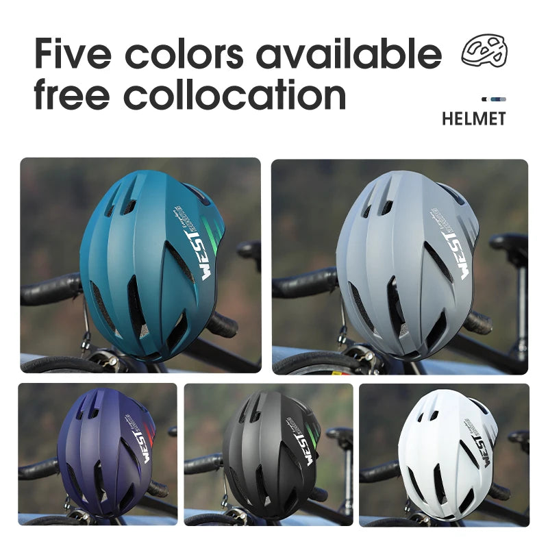 NEW Arrivals 14 Colors Bicycle Helmet Lightweight LED Lights Pneumatic Bike Helmet Men Women MTB Mountain Road Ciclismo Cycling Helmets Safety Cap Sports Cycling Accessories