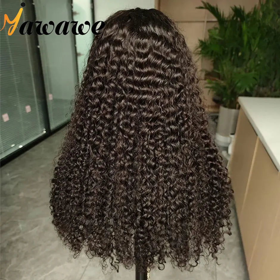 NEW Arrivals 20-32Inches Pre-Bleached Glueless Wig Human Natural Hair Ready To Wear Water Wave Pre-Plucked Lace Frontal Wigs For Women Curly HD Lace Wigs Girls Hair Care Accessories
