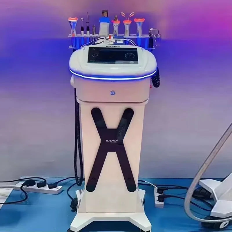 Korean 9 in 1 Hydra Water Facial Management Machine Ultrasonic Face Lifting Anti Aging Beauty Salon Spa Equipment