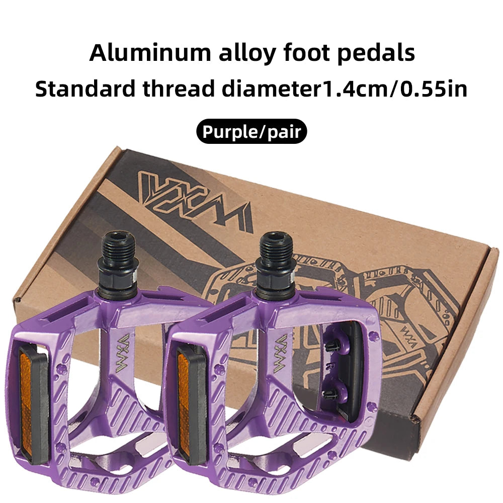 NEW Arrivals Bicycle Aluminum Alloy Anti-Slip MTB Bike Ultralight Pedal Dustproof Waterproof Seal Double DU Flat Professional Pedals Cycling Parts Accessories