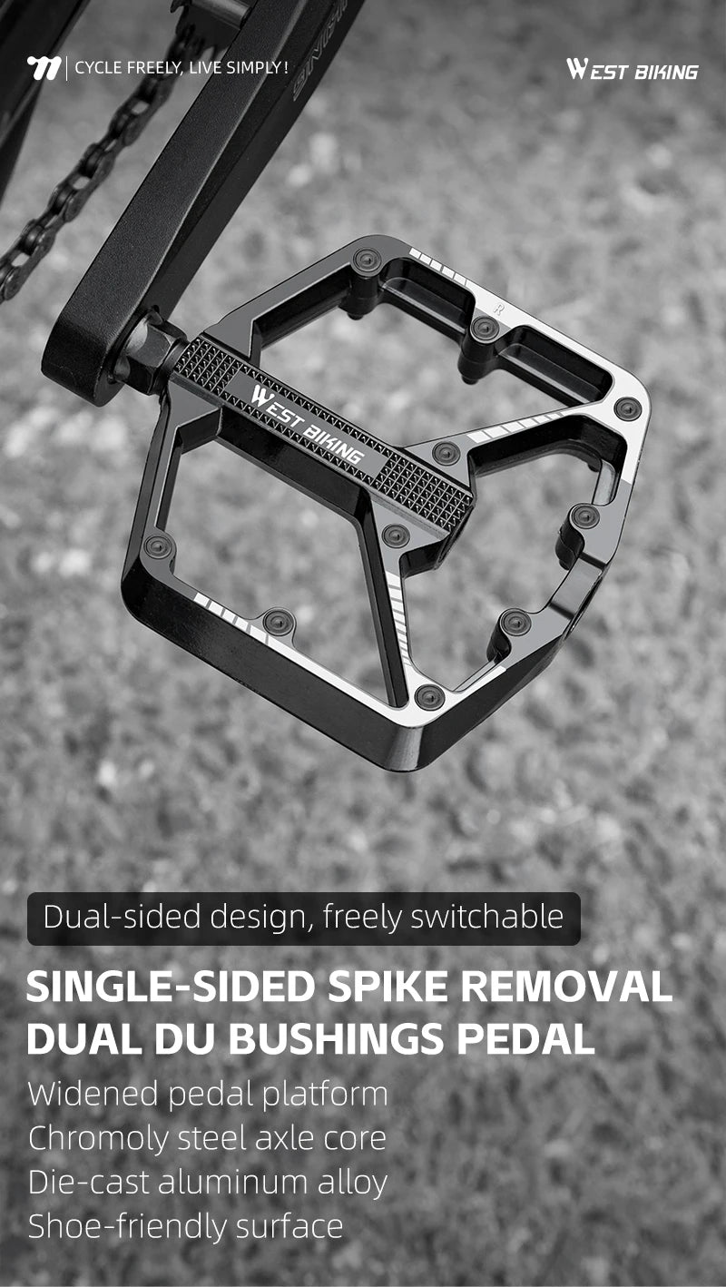 NEW Bicycle Pedals Sealed DU Bearing Nonslip Pedal Mountain Road Bike Cycling Alloy MTB Pedal Bicycle Accessories