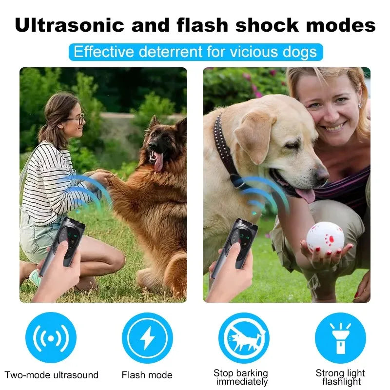 New Arrivals Ultrasonic Bark Catcher with LED Flashlight, Dog Repeller, Anti-Barker, Deterrent Bark Repeller Pets Supplies