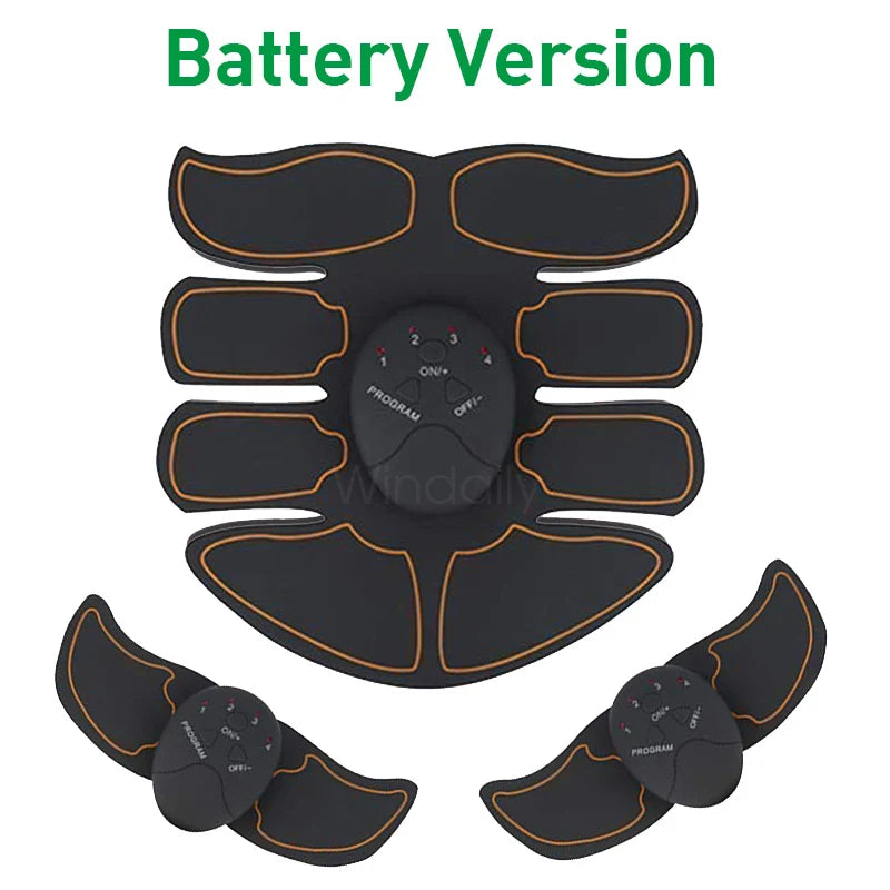 NEW Arrivals Women Men Wireless EMS Muscle Stimulator Toner ABS Abdominal Hip Trainer Weight Loss Fitness Shaping Electric Body Slimming Massager Sports Supplies