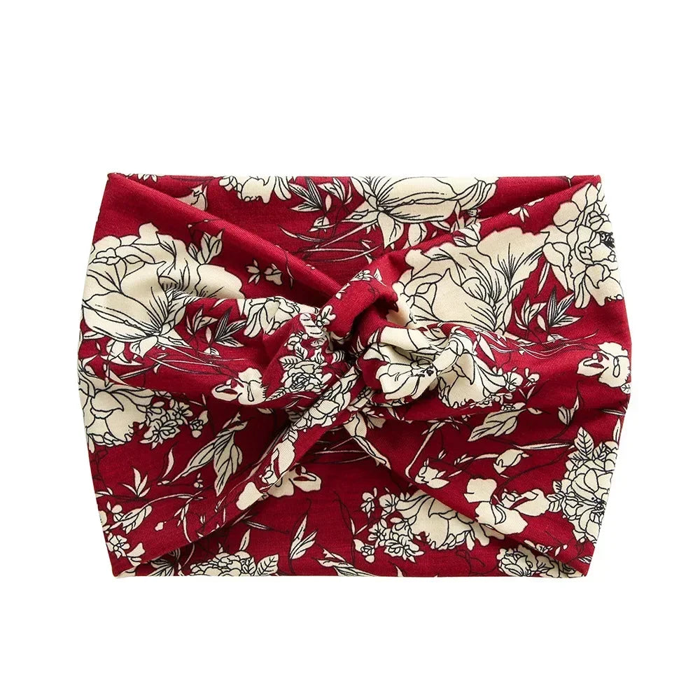 NEW Arrivals 44 Colors/Patterns Sports Elastic Wide-Brimmed Headband Unisex Solid Color Knotted Soft Anti-Slip Warm Turban Bandana Elastic Hairband Ladies Girls Fashion Apparel Accessories Clothing Supplies