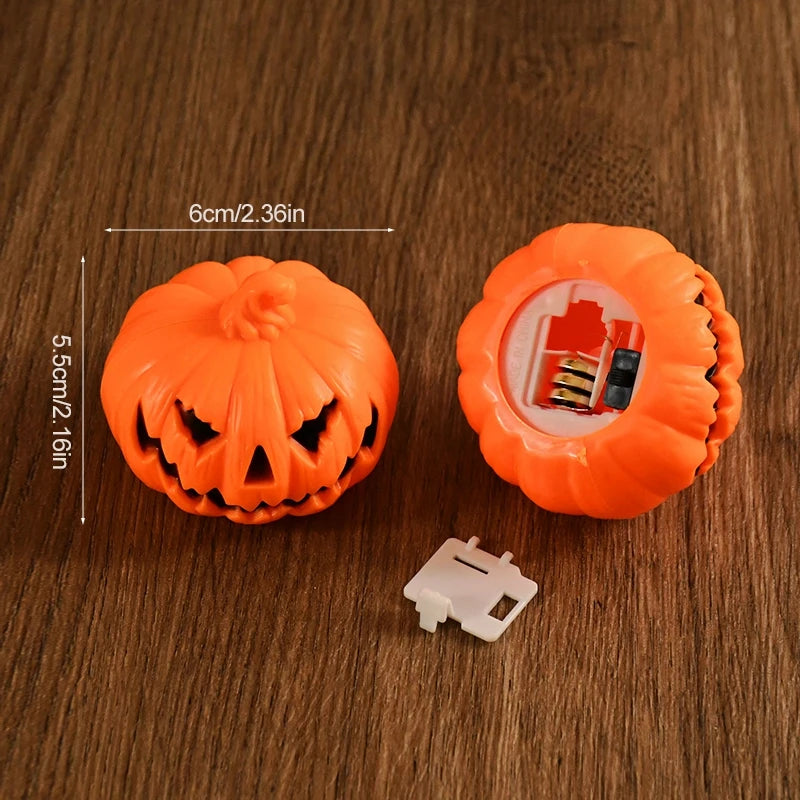 3Pcs Halloween Pumpkin LED Light Night Light Haunted House Horror Props Halloween Party Home Indoor Decoration Supplies Favors