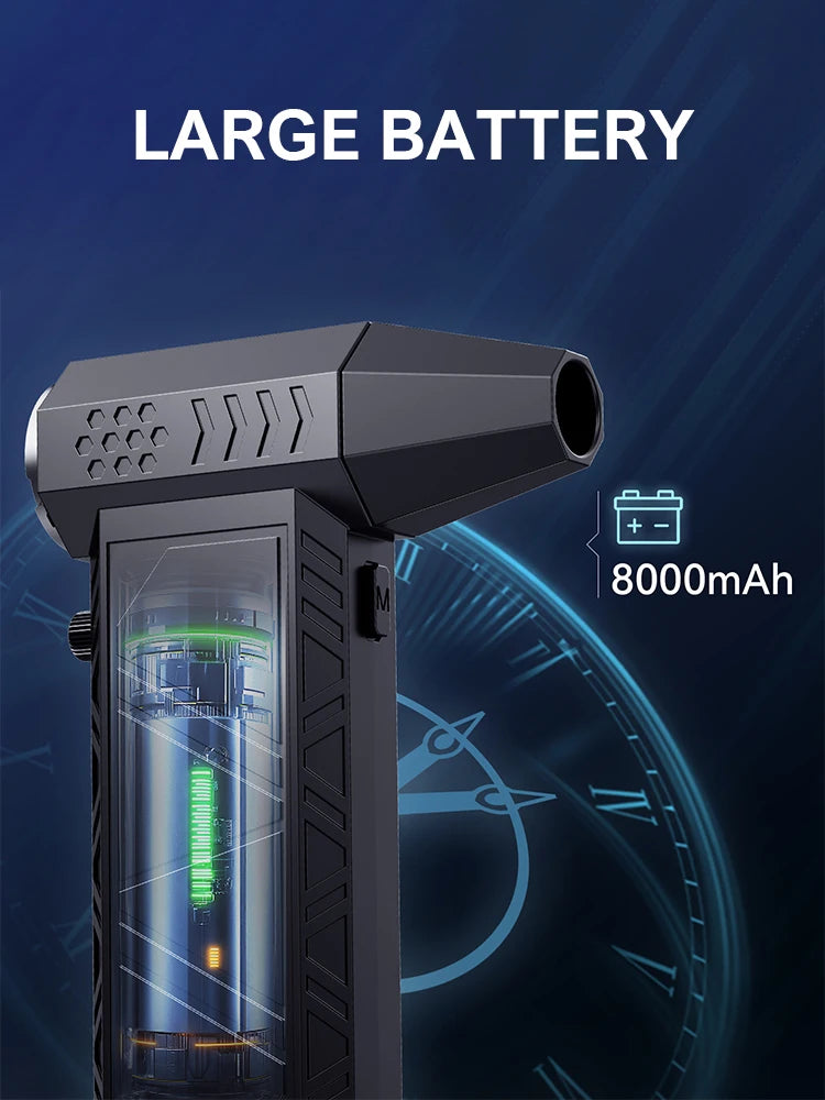 NEW Arrivals X9 Turbo 4 Patterns Set Fan Jet 300000RPM Turbo Jet Blower Brushless Vacuum Cleaner Blower For PC/Keyboard/Home/Car Cleaning Air Duster Blower