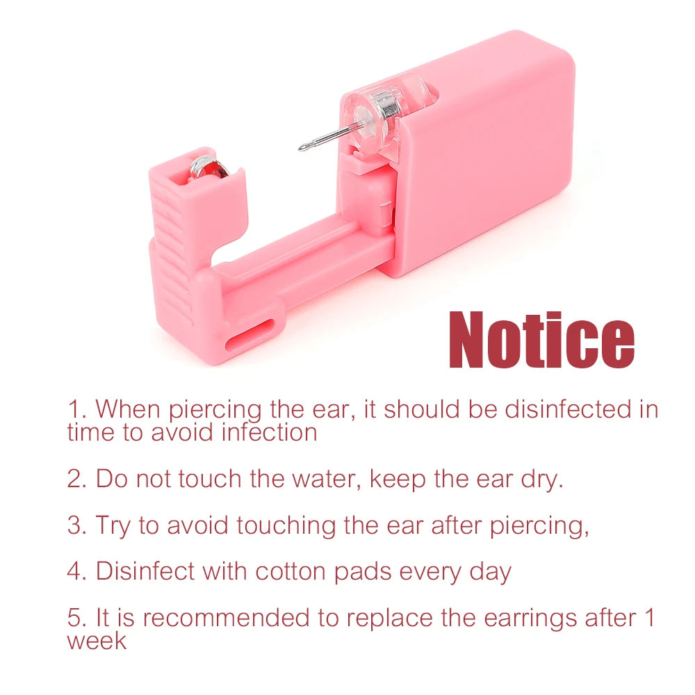 NEW Arrivals 4PCS Set Disposable Safe Painless Ear Piercing Healthy Sterile Puncture Tool Without Inflammation for Earring Ear Piercing Gun Set