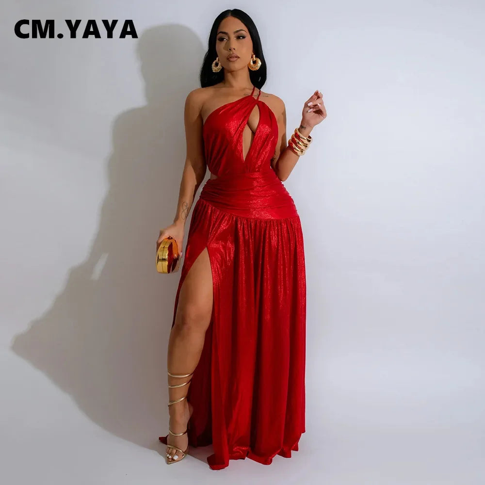 NEW Arrivals S(8)-2XL(18-20) UK Size Black/Golden/Red Women Sexy Sleeveless Backless High Waist Wedding Guest Birthday Party Long Maxi Dress Spring Autumn Sexy Evening Party Split Dresses