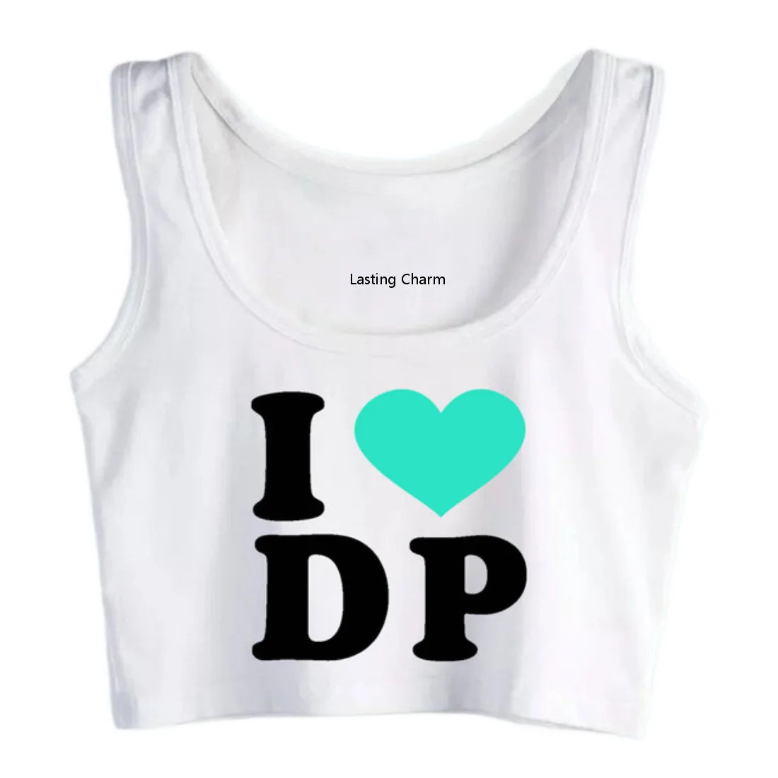 NEW Arrivals S-2XL 3 Colors I Love DP Design Sexy Slim Fit Crop Top Hot Wife Funny Naughty Flirting Tank Tops Women's Cotton Sports Fitness Training Camisole
