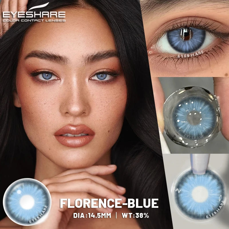 15 Colors/Styles 1 Pair New Natural Color Contact Lenses Brown Lenses Beauty Fashion Gray Pupils Lens Blue Lenses with High Quality Lens Eyewear Accessories Beauty Salon Supplies