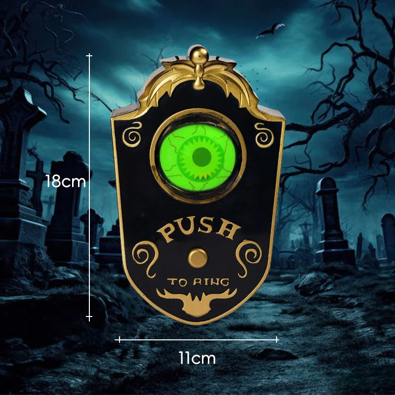 4-8Pcs Halloween Sounding One-eyed Doorbell Decoration Glowing Eyeball Horror Doorbell Bar Secret Room Haunted House Trick Props