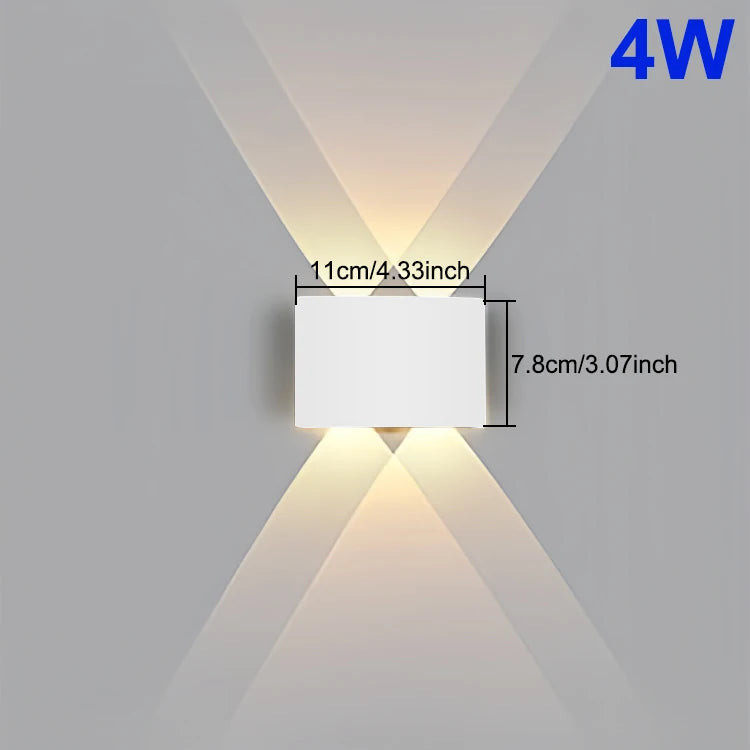 NEW Arrivals LED Wall Mounted Lamp Indoor Up and Down Interior Wall Light Bedroom Living Room Corridor Outdoor Garden Courtyard Pathway Lighting Home Decor