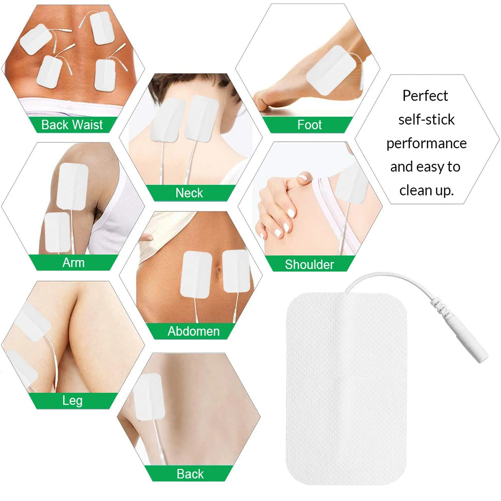 NEW Arrivals 50PCS Set Electrode Pads Gel For Tens Acupuncture Physiotherapy Massager Patches Slimming Pulse EMS Muscle Stimulator Sticker