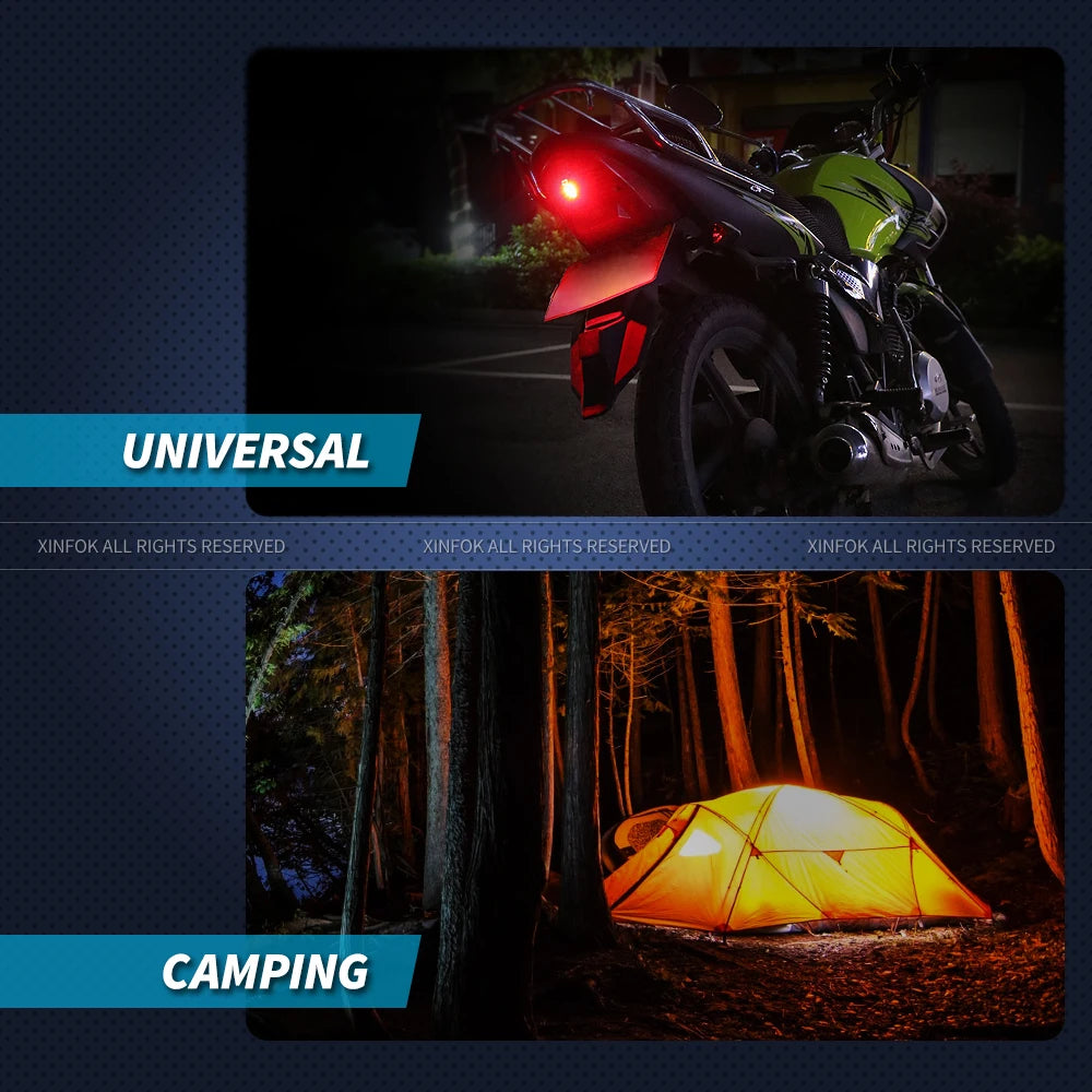 NEW Arrivals 2/4/8PCS Set Bicycle Motorcycle Helmet Strobe Light, APP Controlled RGB LED, Universal for Bicycle Scooter/Car/Helmets/Drone, IP67 5V Adhesive Lights Set Sports Supplies