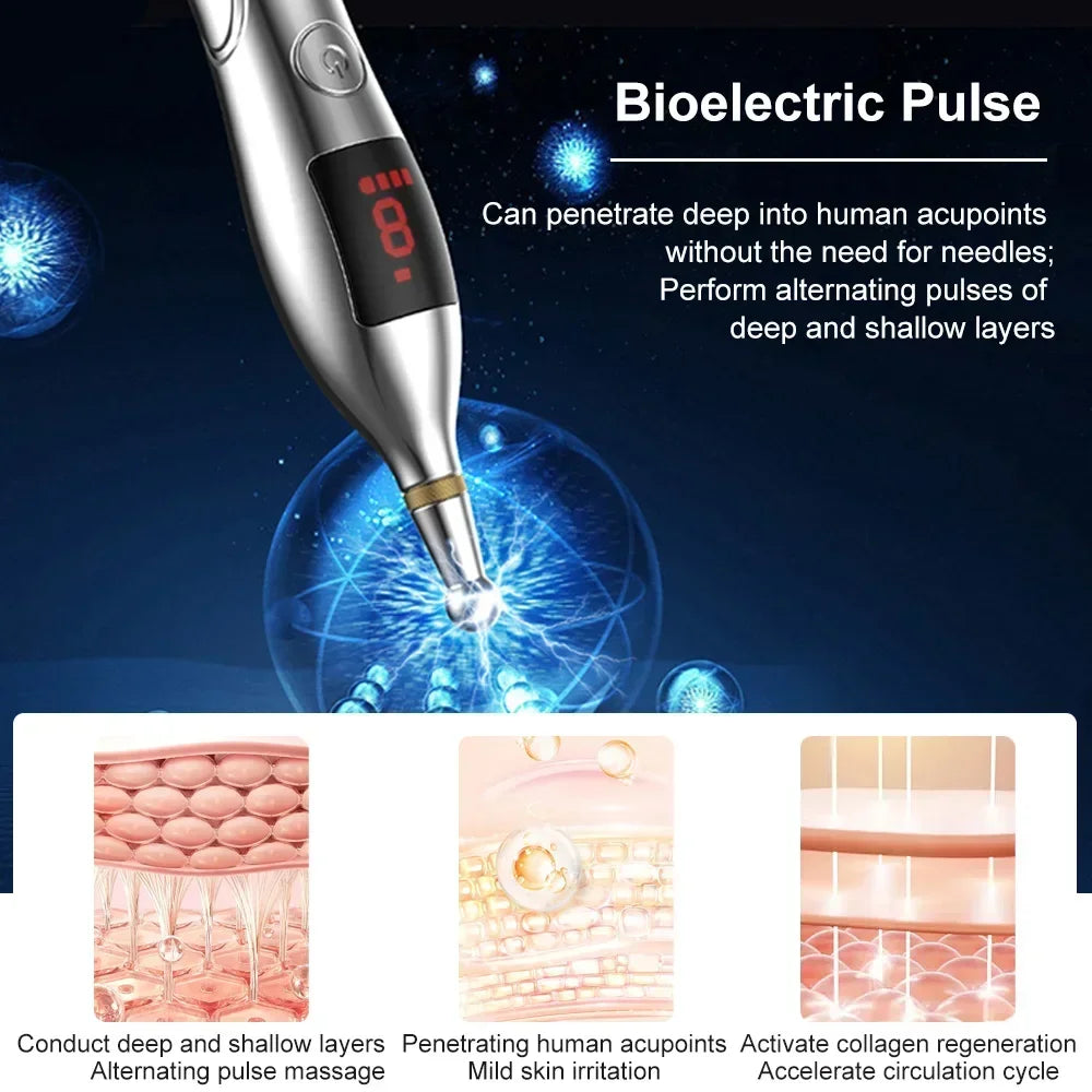 NEW Arrivals Intelligent Electronic Acupuncture Pen Electric Acupuncture Physiotherapy Pulse Massager Muscular Pain Relief Muscle Relax Stimulation Health Care Supplies