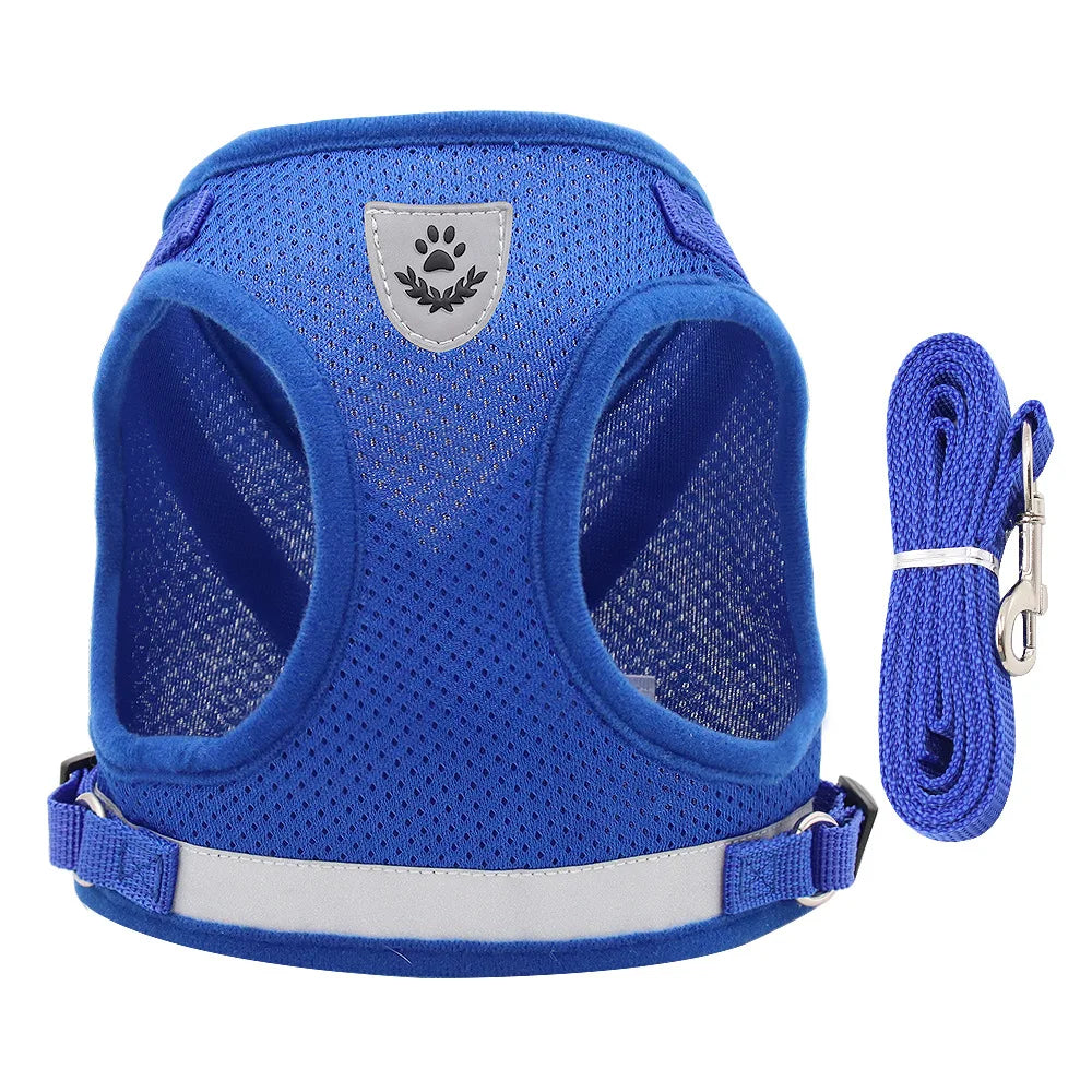 NEW Arrivals Breathable Cat Harness And Leash Escape Proof Pet Clothes Kitten Puppy Dogs Vest Adjustable Easy Control Reflective Cat Harness Pets Safety Accessories