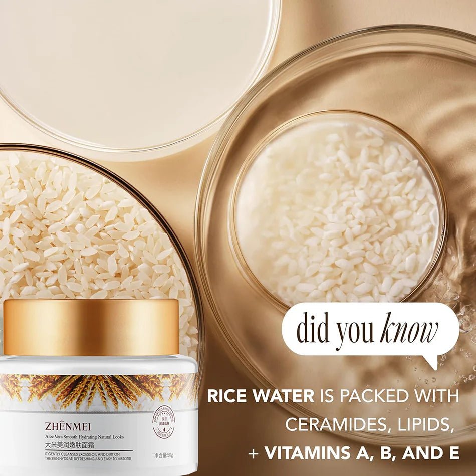 NEW Original Korean Rice Ceramide Moisturizing Cream Hydrating Targets Dryness, Brightening Lightweight Moisturizer Face Cream Women Beauty Salon Spa Products Female Skin Care Accessories Supplies