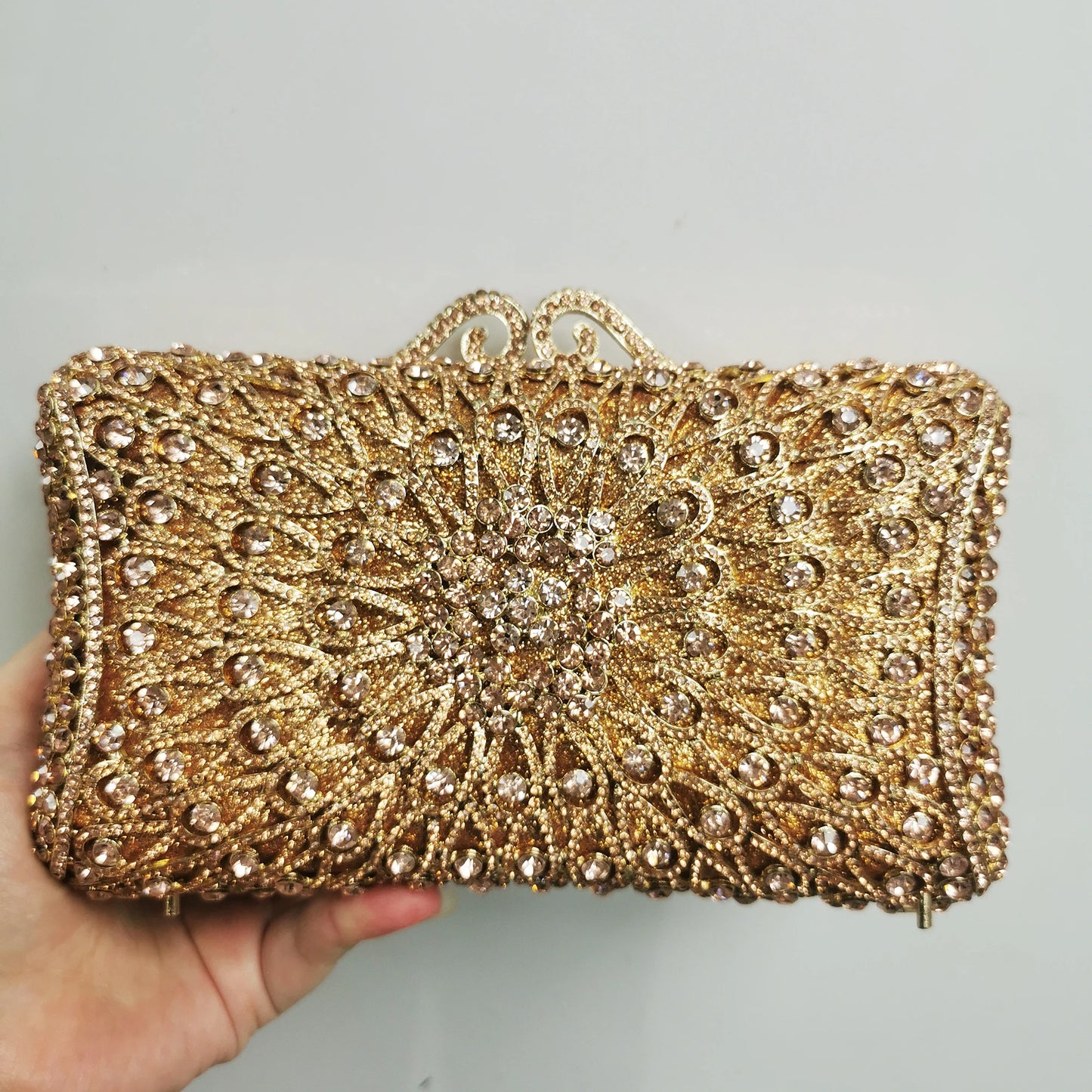 NEW Luxury 16 Styles Women Dark Gold Stones Clutch Bags Lady Evening Bag Bridal Rhinestone Handbags Wedding Dinner Business Dinner Purse Girls Ladies Luxury Fashion Apparel Accessories Clothing Supplies
