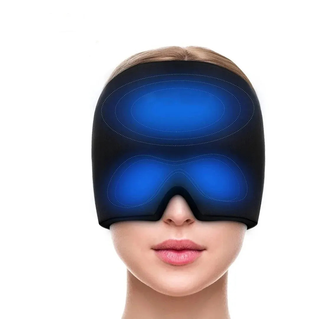NEW Arrivals Relief Headgear Migraine Head Pain Relief Cap Gel Ice Cap Single Layer Headgear Ice Pack Headgear Relief Stretchable Compress Hood Massage Accessories Health Care Supplies