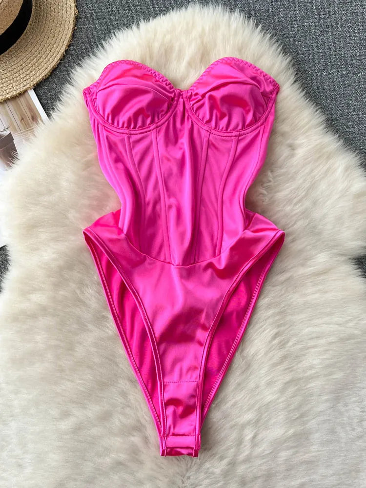 Women's Hollow Combination Bodysuit Slim Fit Erotic Mesh Lace Jumpsuit Bodysuit Sexy Fashion Pajamas