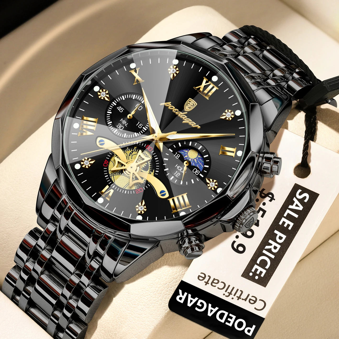 Low Price Sales are Limited Luxury Men Watch Top Original Waterproof Luminous Chronograph 13 Colors Man Wristwatch Stainless Steel Quartz Men's Watches Luxury Gift for Boyfriend Husband