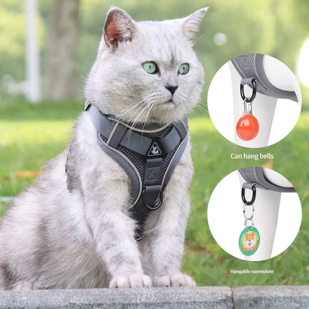 NEW Arrivals Cats Dog Harness for Big Dog Vest Fashion Chest Strap Reflective and Breathable Cat Walking Rope Dog Rope Cat Harness Pets Safety Accessories