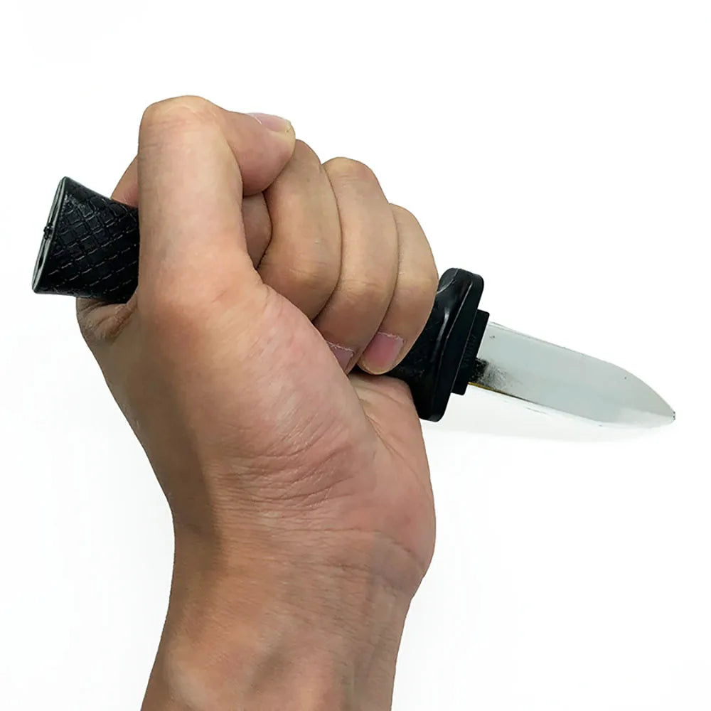 NEW Arrivals 10PCS Set Halloween Retractable Knife Props, Funny Disappearing Knife for Adults Kids, Plastic Fake Knife ,Halloween Prank Toys Decoration