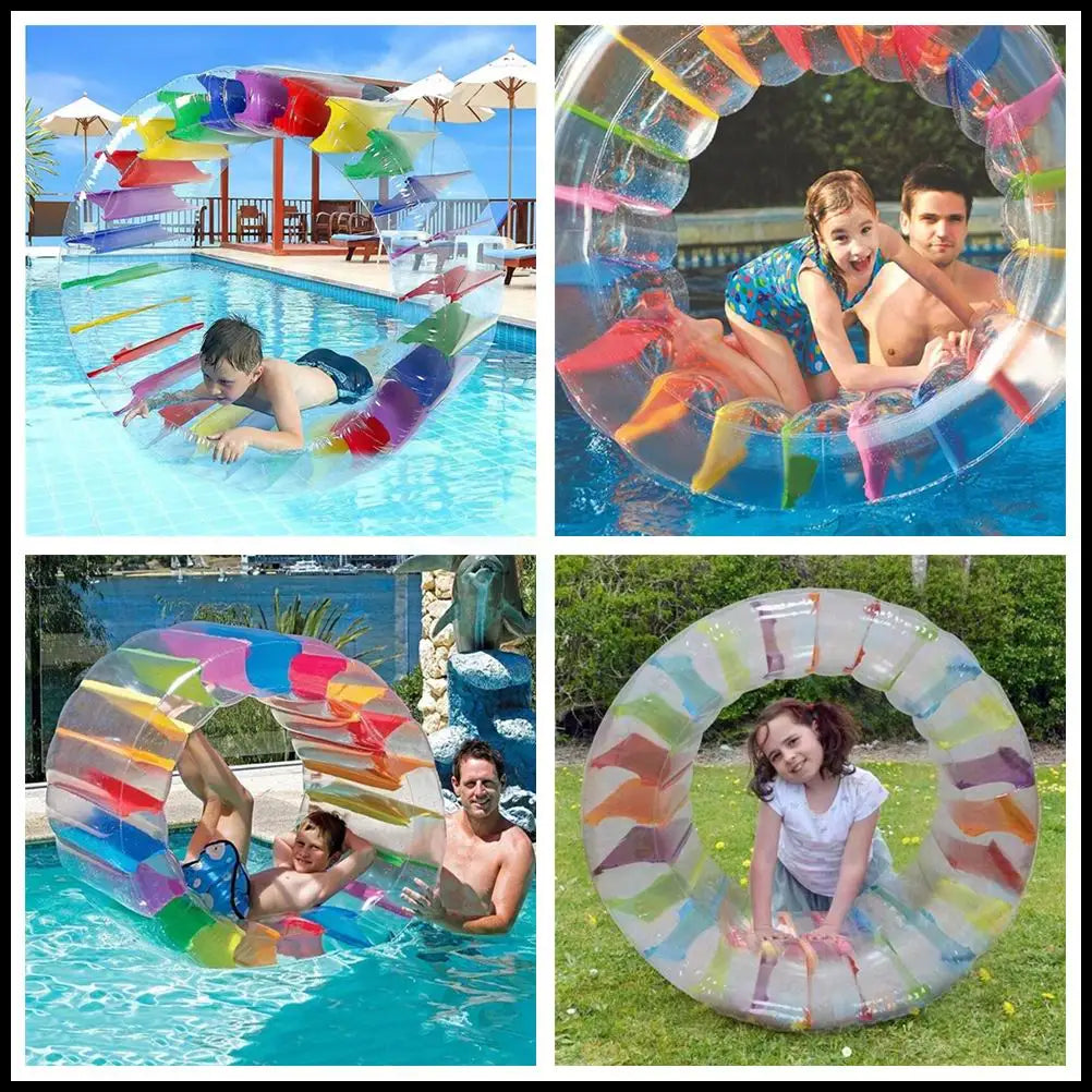 NEW Arrivals Portable Giant Swimming Water Pool Inflatable Water Wheel Swims Scooter Swimming Pool Beach Parent Child Crawling Ball Summer Sports Games Supplies