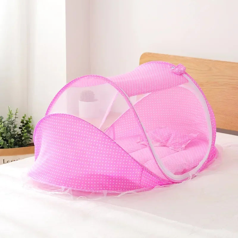 NEW Arrivals 0-3Years 6 Colors Portable Foldable Baby Netting Newborn Sleep Bed Travel Baby Mosquito Nets Travel Bed Netting Play Tent Children Mosquito Insects Flies Protection Net