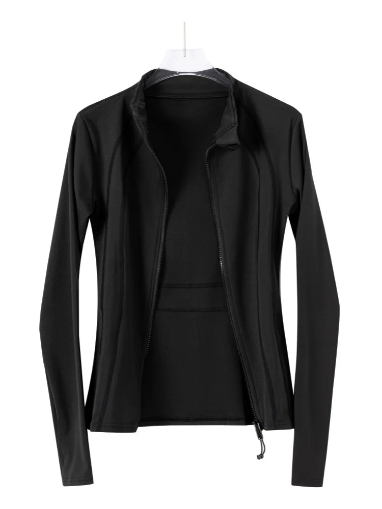 NEW Arrivals Women's Slimming Yoga Jacket; Light and Thin Running Fitness Outfit Professional Pilates Training Sports Top for Autumn Spring Female Sports Apparel Supplies