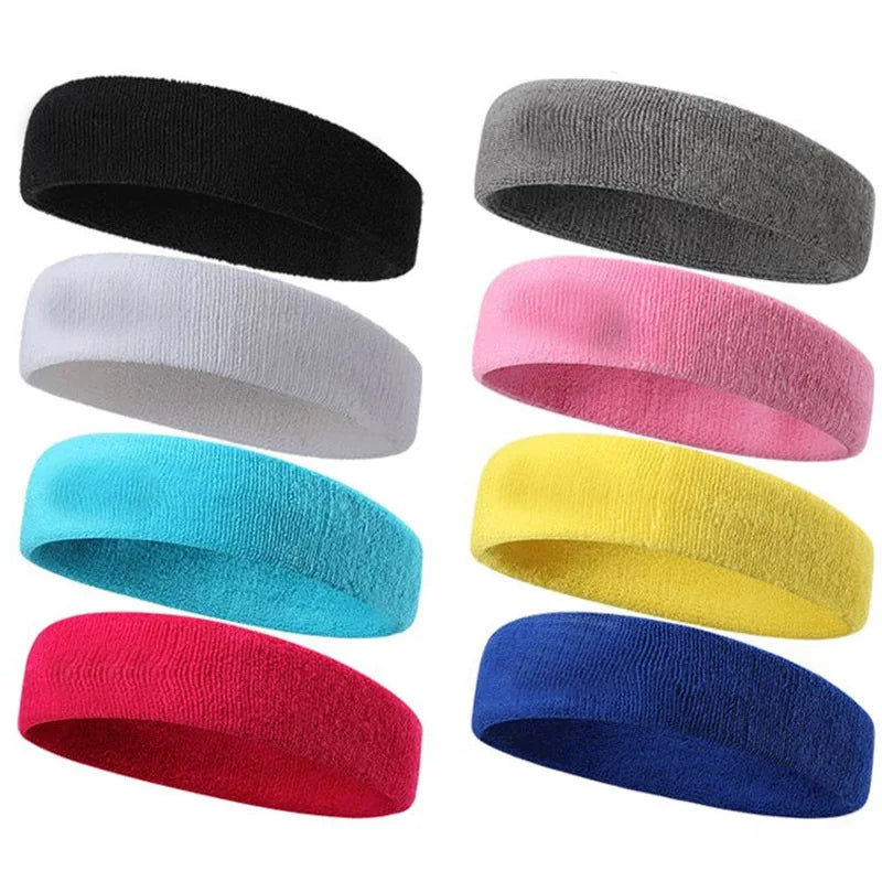 3PCS Set Men Sports Headband Sweatband Stretch Elastic Outdoor Sport Sweat Headband Wristband Women Gym Running Tennis Headwrap