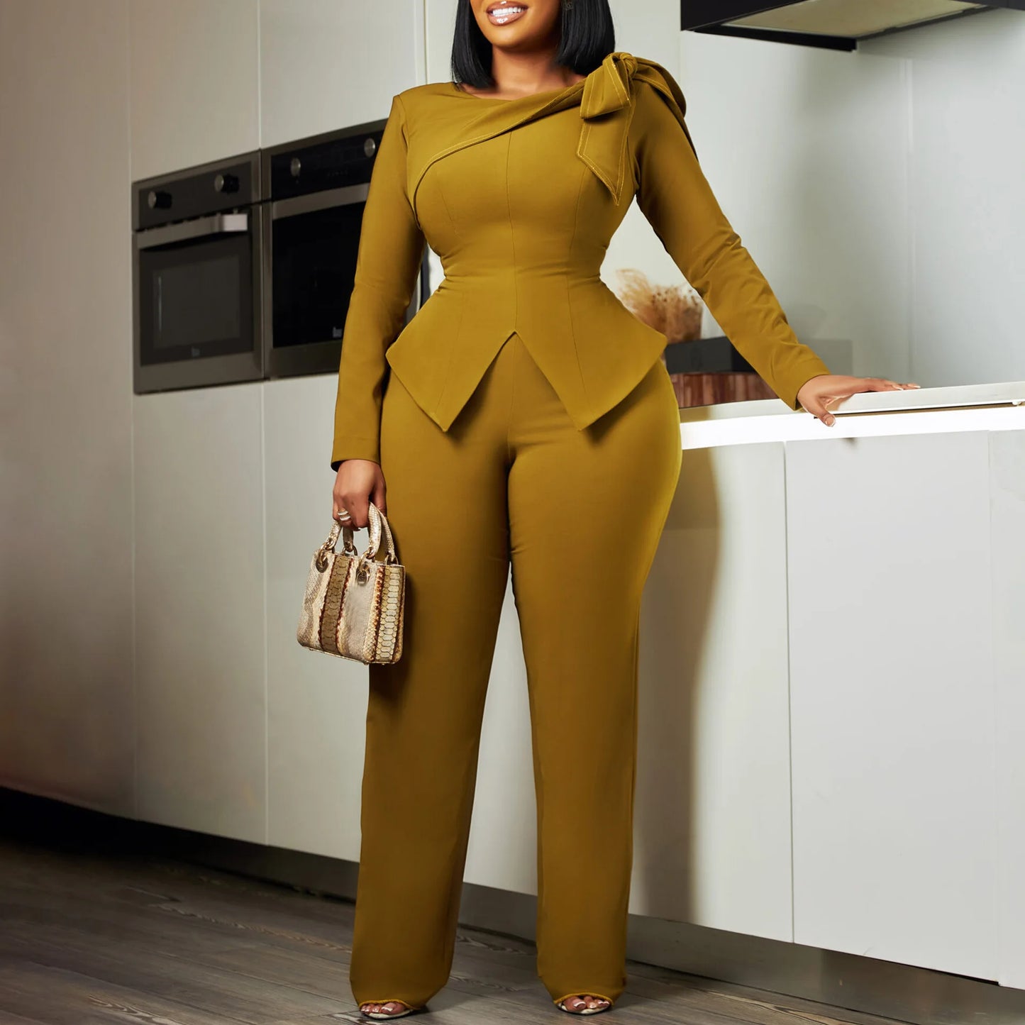 NEW Arrivals 2 PCS Set UK S-3XL Size Women's Sets Spring Summer Luxury Splicing Suit Tops And Pants Suits Matching Tracksuit Outfit Evening Birthday Party Ladies Suit