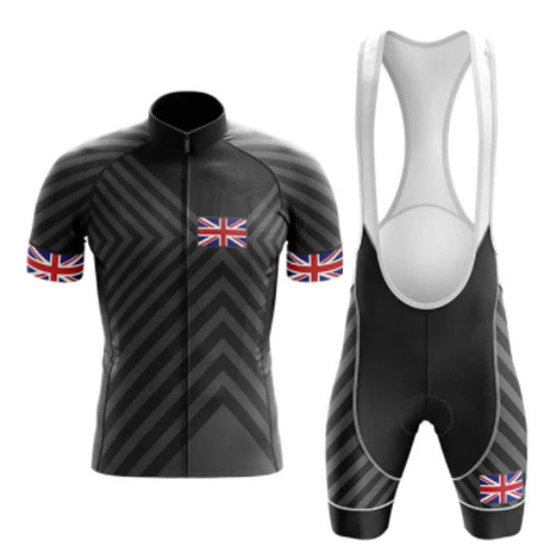 England Bike Team Summer New Short Sleeve Quick Dry Cycling Jersey Set MTB Sport Clothing Men Bike Wear Ropa Ciclismo