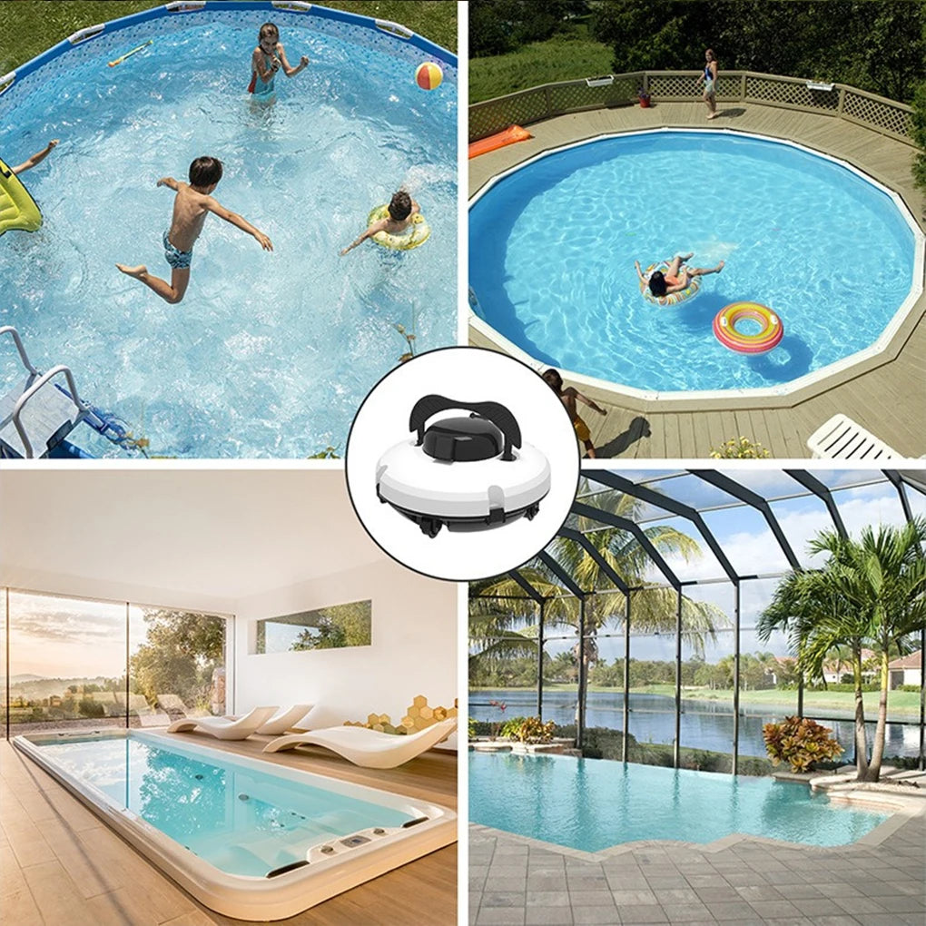 NEW Automatic Vacuum Pool Robot Cleaner UK/EU/AUS/USA Cordless IPX8 Waterproof Dual-Motor Strong Suction Self-Parking 120Mins Runtime Home Swimming Water Pool Cleaning Supplies