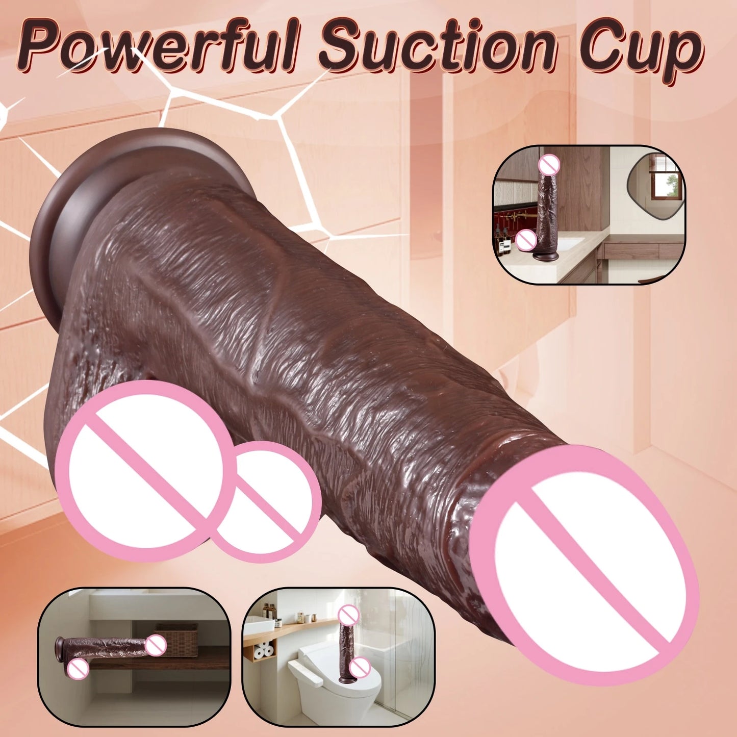 NEW Arrivals 10 inch Realistic Dildo Big Penis Anal Dildos Female Masturbation Telescoping Vibrator Vagina Anal Stimulator Sex Toy for Women Adults Sex Store Products