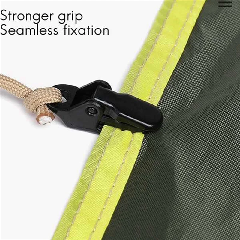 NEW 100PCS Set Tent Awning Canopy Clamp Tarp Canvas Alligator Clip Outdoor Camping Beach Canopy Pull Point Hook Windproof Fixing Clip Camping Hunting Fishing Accessories