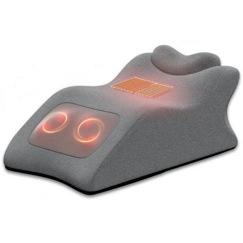 NEW Arrivals South Korean Electronic Kneading UK Plug High Frequency Vibration Relaxation Massager Lie On Bed Sleeping Pillow Multifunctional Prone Position Massage Cushion Body Care Supplies