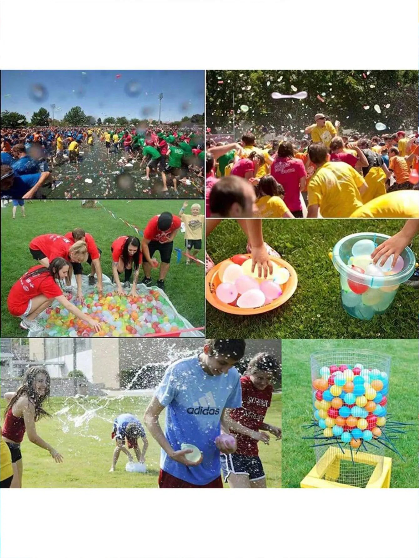 NEW Arrivals 555/999PCS Set Water Balloons Quick Fill Set, Summer Splash Fun Water Party Game, Family Outdoor Swimming Pool Water Balloons Water Bombs Summer Adults Children Games