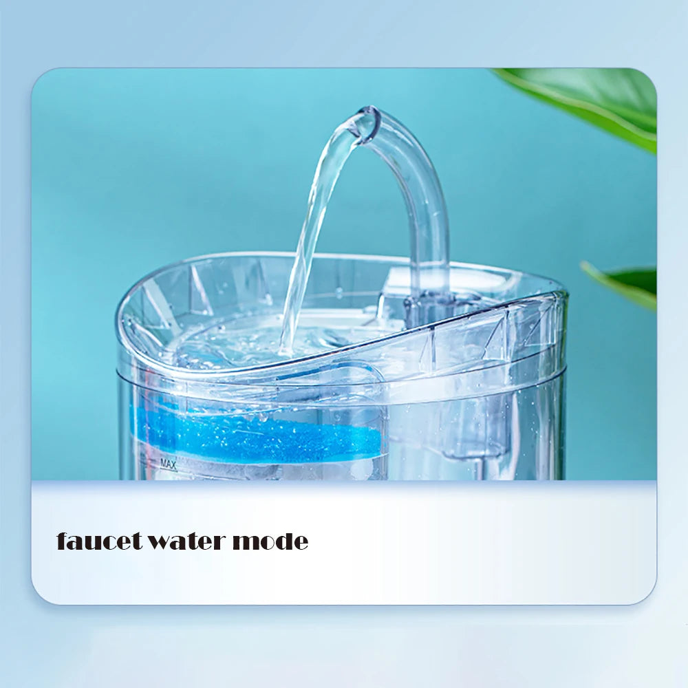 NEW Arrivals Cat Water Feeder Automation Sensor Faucet Fountain Food Grade Transparent Plastic Dog Water Dispenser For Cat Pet Sensor Drinker Pets Supplies
