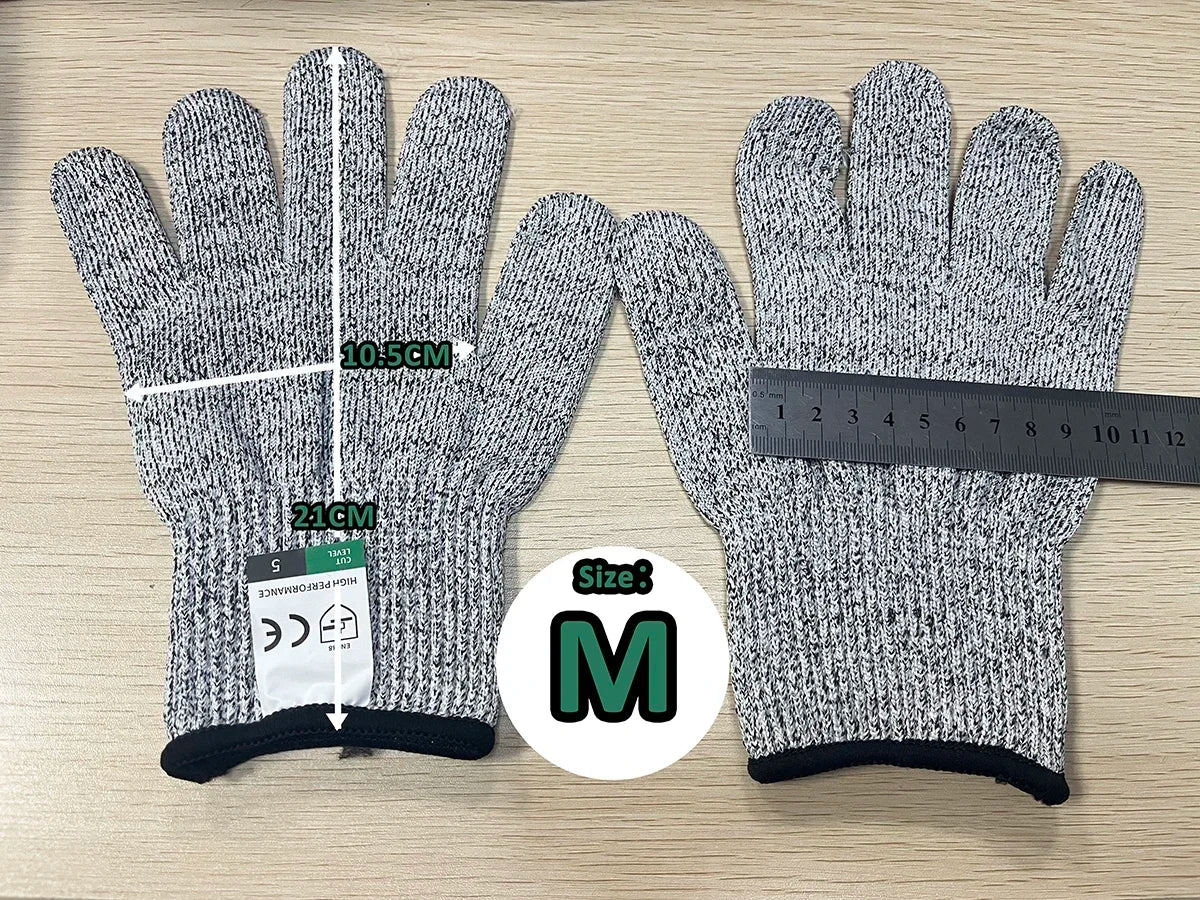 NEW Arrivals XXS-XL Size Level 5 Safety Anti Cut Gloves High-Strength Industry Kitchen Gardening Anti-Scratch Anti-Cut Glass Cutting Multi-Purpose Top Quality Class 5 Gloves