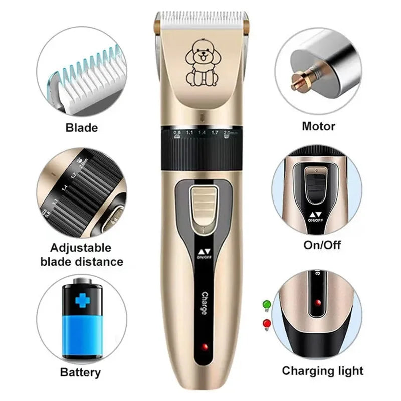 Portable Pet Hair Remover Chipper Grooming Electric Waterproof Shaver Multi-Functional Cat Dog Hair Trimmer