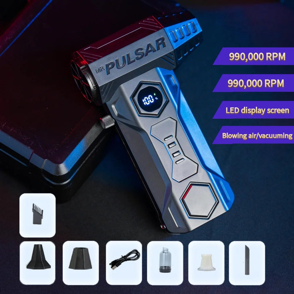 NEW Brand X11Pro MAX Turbo Jet Wireless 6 Modes Blower 990000RPM Powerful Air Blower Brushless Motor Turbo Fan Wind Speed 75m/s 10000mAh Strong Breeze PC/Keyboard/Car Cleaning Air Duster Blower