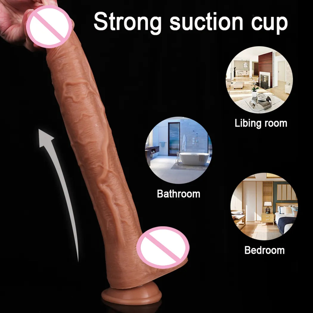 Huge Dildo Realistic Phallus Silicone Penis Suction Cup Skin Feeling for Women Male Masturbator Anal Plug Sex Toys for Adults 18