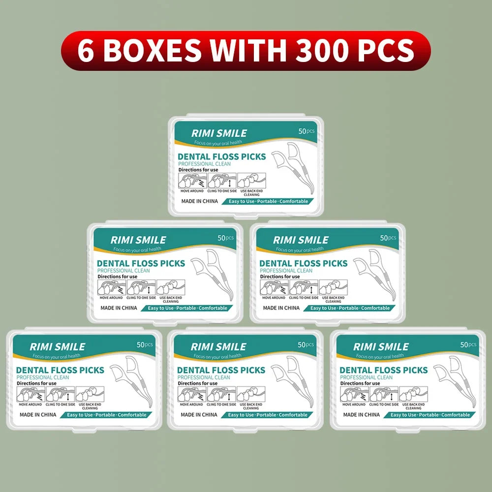 NEW Arrivals Bulk 300/1000PCS Set Dental Floss & Toothpicks Disposable Oral Care Kit Teeth Cleaning Supplies Travel-Friendly Health Care Hygiene Accessories